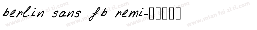 berlin sans fb remi字体转换